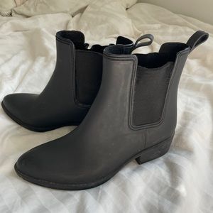 Jeffrey Campbell Matte Black Chelsea Rain Boots